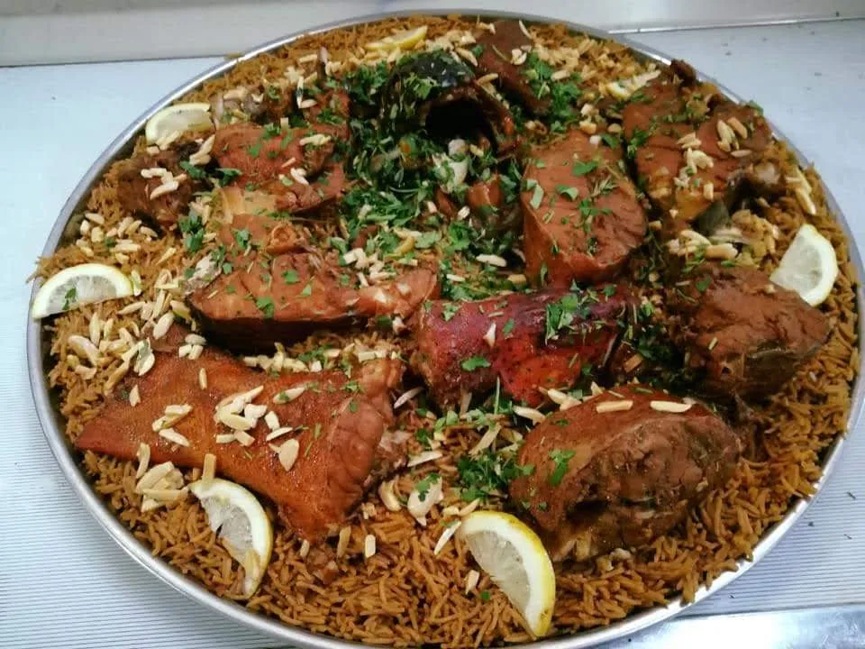 Traditional Aqaba Sayadieh - fish and rice dish