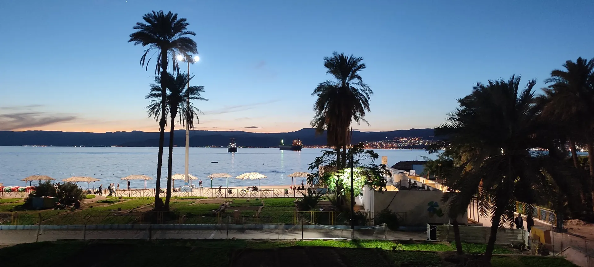 Beautiful sunset over Aqaba beach